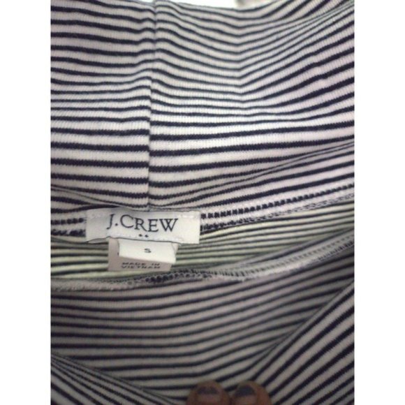 J.CREW STRIPED OFF THE SHOULDER SHORT SLEEVE TOP - SMALL - Picture 7 of 8
